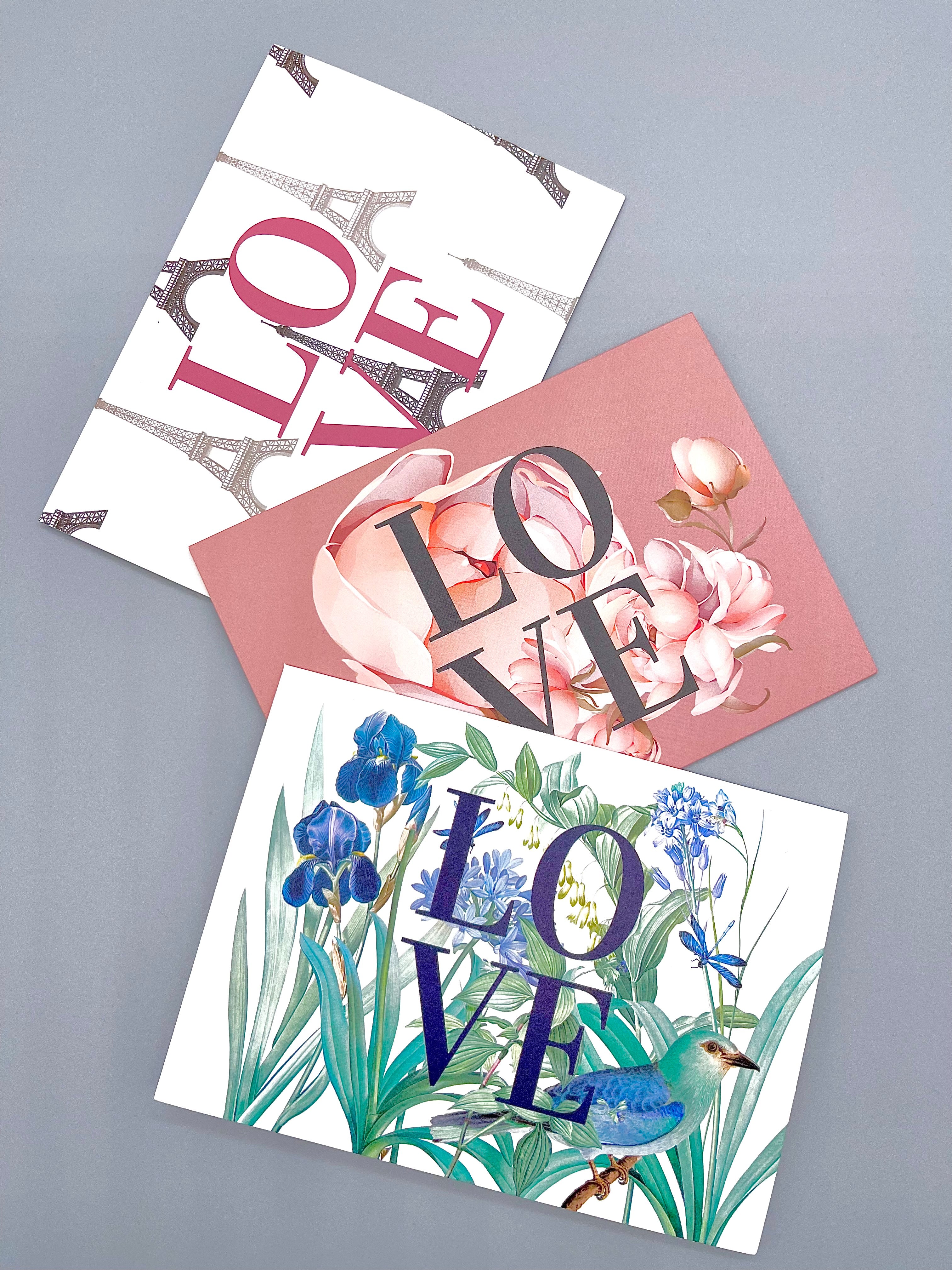 LOVE Trio Set Note Cards
