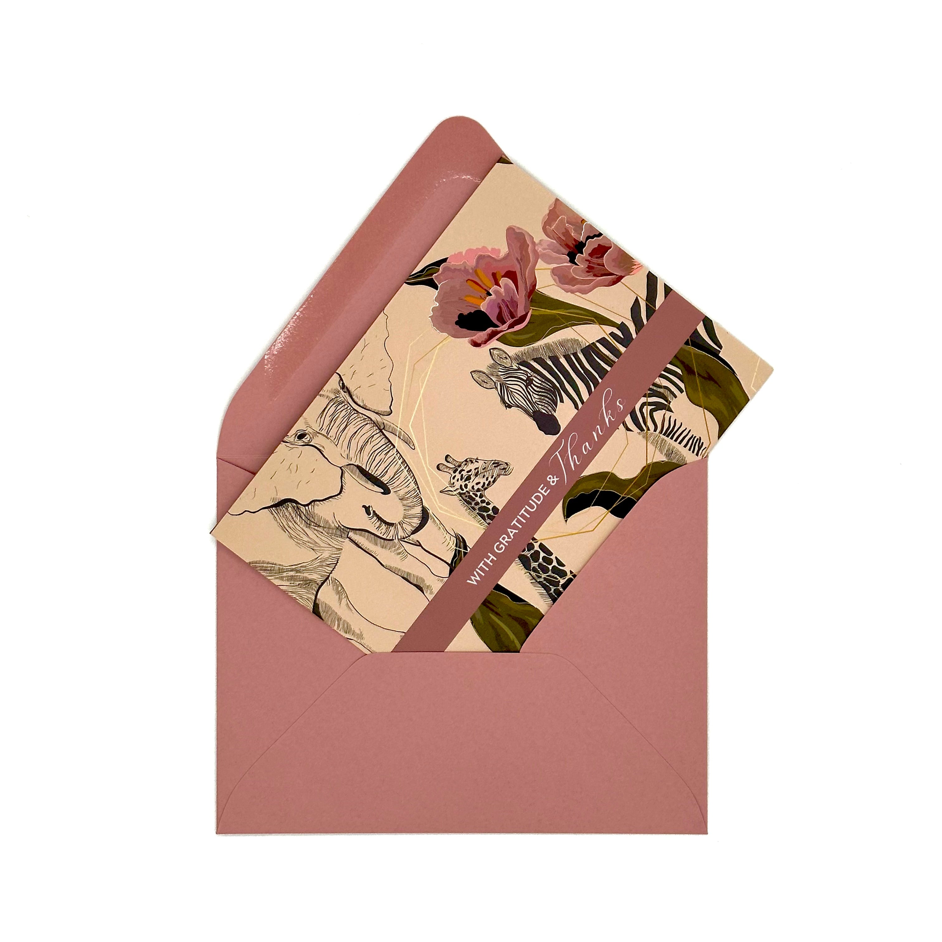 Safari Blush Gratitude Cards