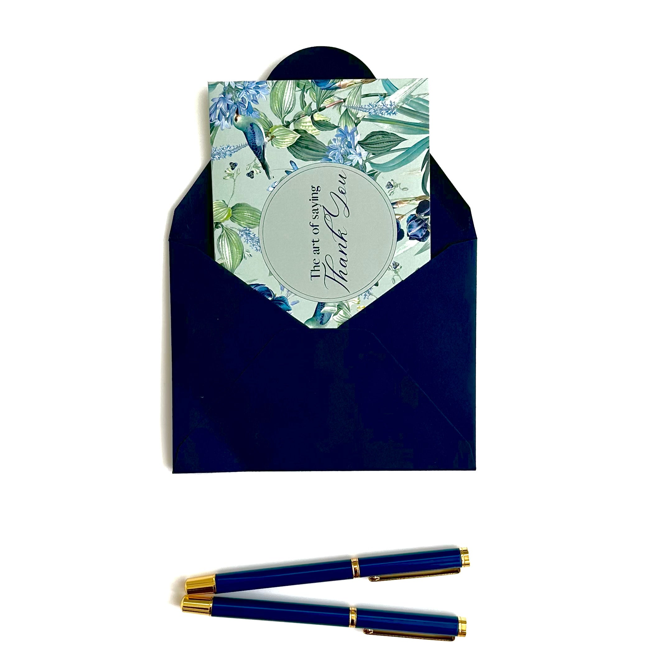 Greeting Set - Mint Blue Birds