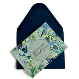 Mint Blue Birds Thank You Cards