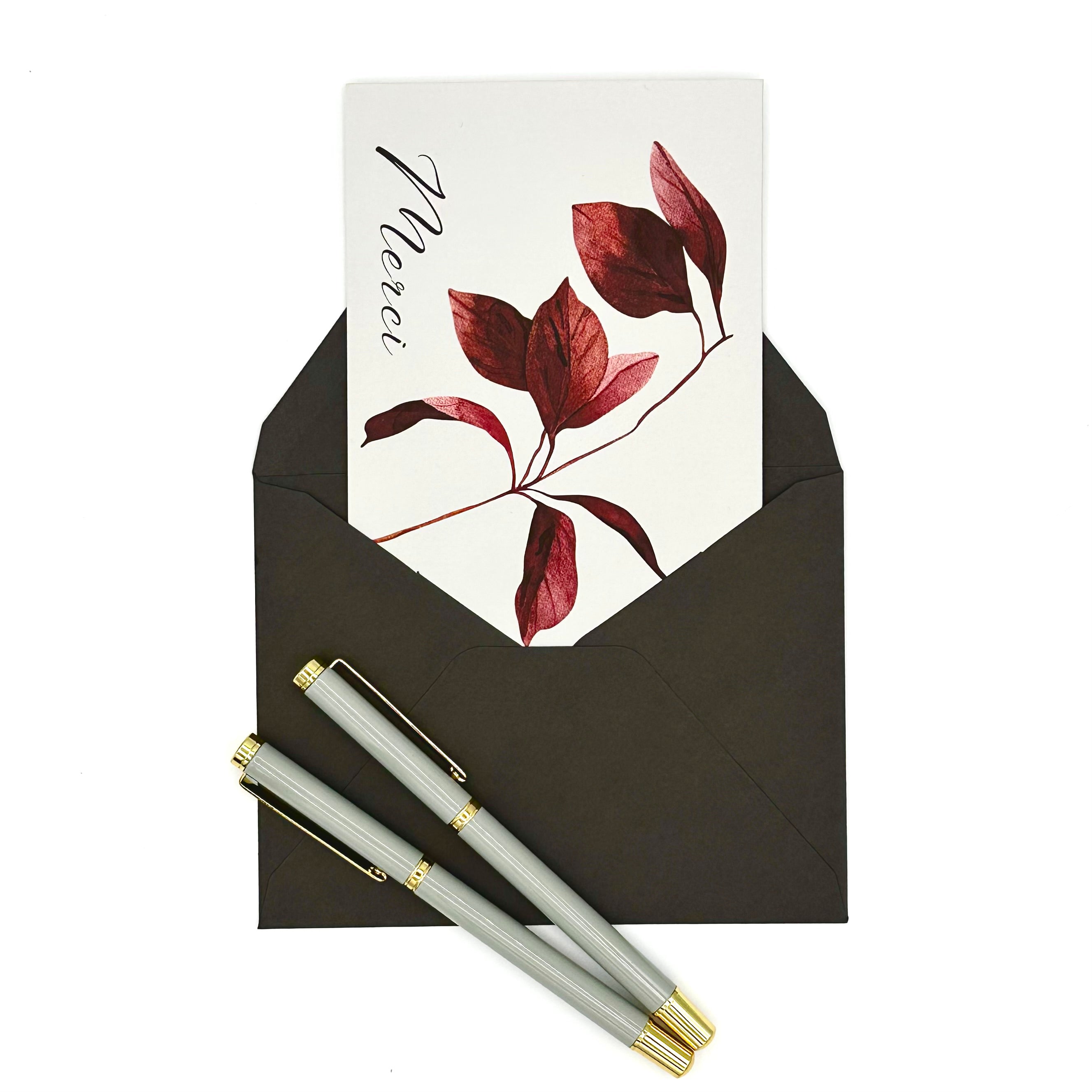Red Leaves Greeting Set