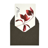 Red Leaves Merci Cards