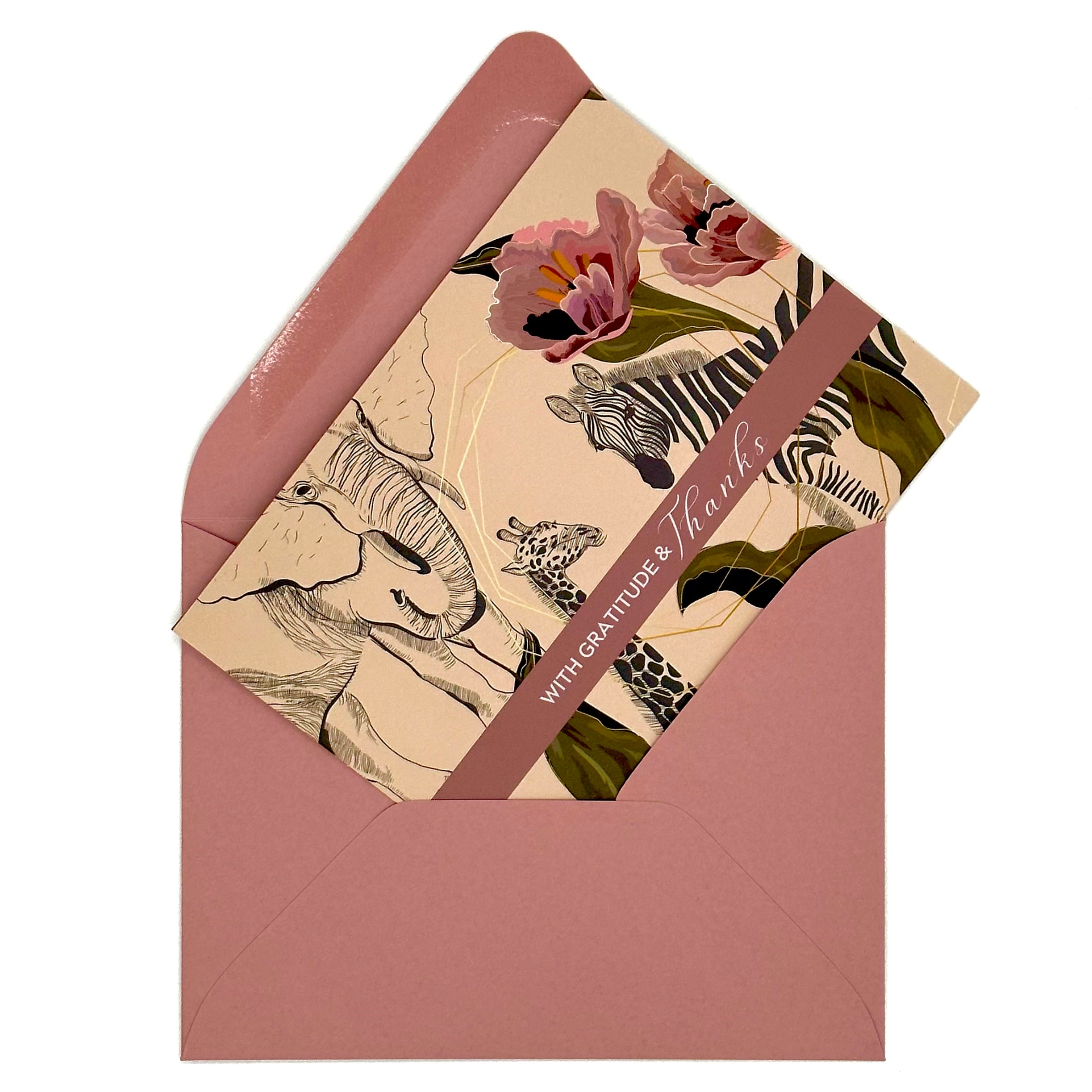 Safari Blush Gratitude Cards